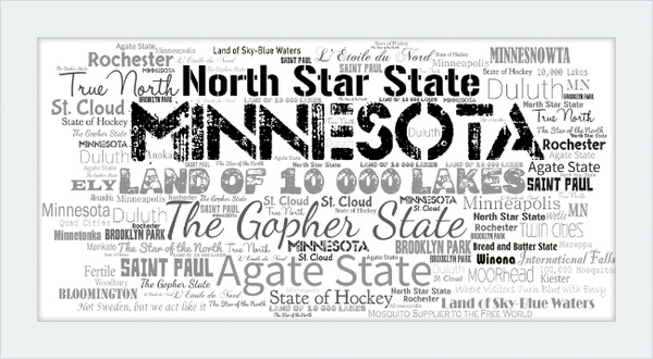Minnesota Word Cloud Print