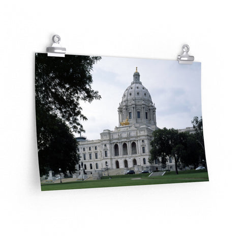 Minnesota State Capitol in St. Paul, Minnesota, 1981, Premium Matte horizontal posters