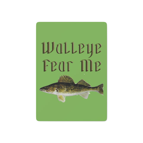 Walleye Fear Me Custom Poker Cards