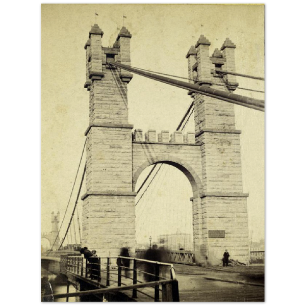Suspension Bridge in Minneapolis Archival Matte Paper Poster