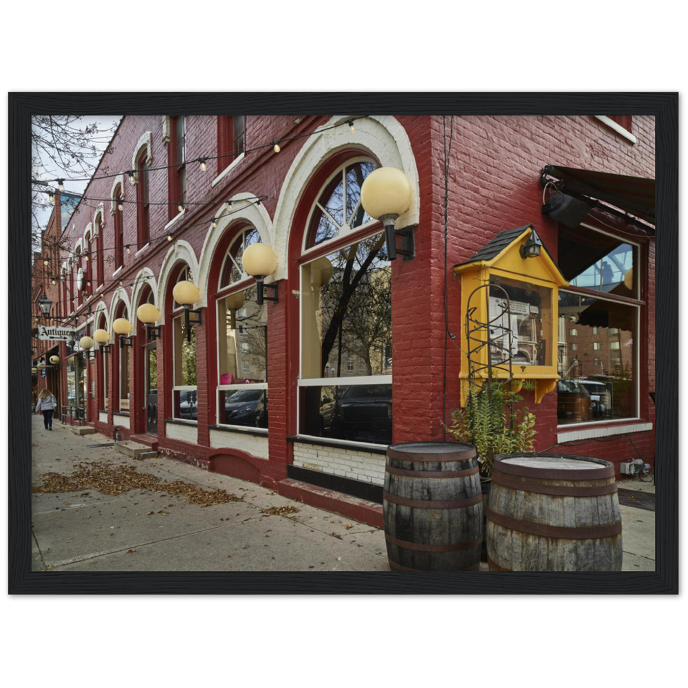 The Half Barrel Bar in Rochester, Minnesota Wooden Framed Print