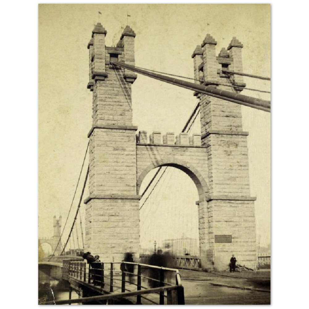 Suspension Bridge in Minneapolis Archival Matte Paper Poster