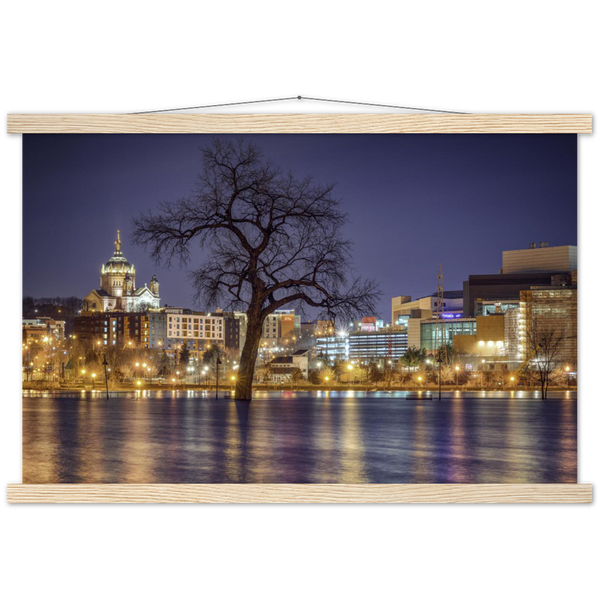 Mississippi River Flooding, St. Paul, Minnesota, 2019 Premium Semi-Glossy Paper Poster & Hanger