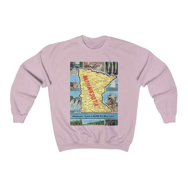 Minnesota Map Unisex Heavy Blend™ Crewneck Sweatshirt