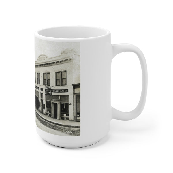 1920s Crosby Minnesota Street Scene White Ceramic Mug