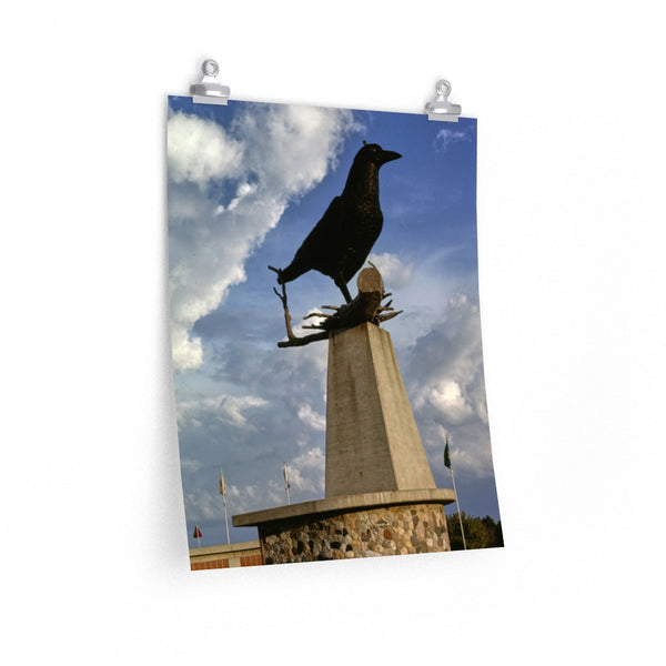 World's Largest Crow Statue, Belgrade, Minnesota, Premium Matte vertical posters