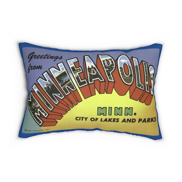 Greetings from Minneapolis Spun Polyester Lumbar Pillow