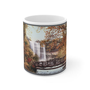 Vintage Minnehaha Falls in Autumn 1901 Ceramic Mug 11oz