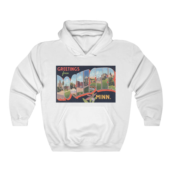 Vintage Greetings from Rochester Unisex Heavy Blend™ Hooded Sweatshirt