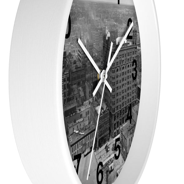 Historic View of Downtown Minneapolis Minnesota in 1902 Wall clock