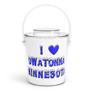 I Love Owatonna Ice Bucket with Tongs