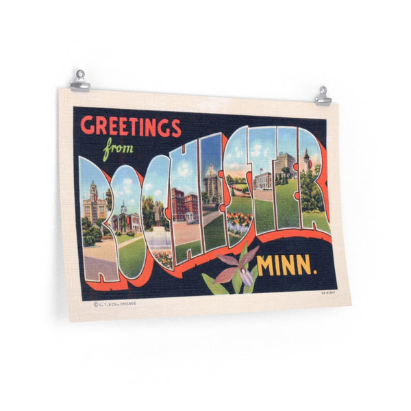 Vintage Greetings from Rochester Premium Matte horizontal posters