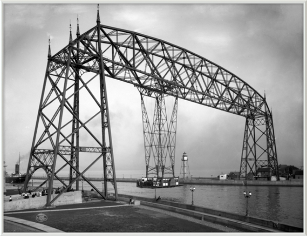 Aerial Bridge, Duluth Minnesota, 1905, Framed Print