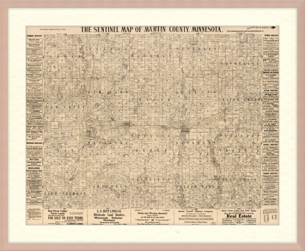 The Sentinel Map of Martin County, Minnesota, 1901