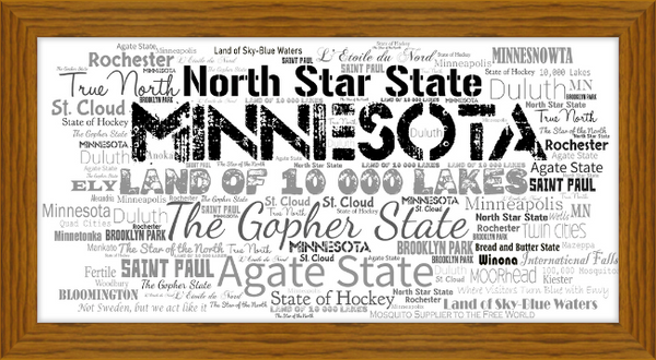 Minnesota Word Cloud Print