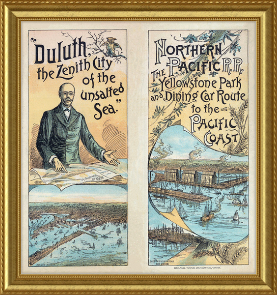 Northern Pacific Railroad Historic Duluth Minnesota Artwork