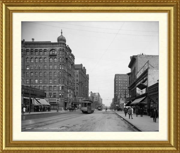 Hennepin Avenue in Downtown Minneapolis, Minnesota, 1908,