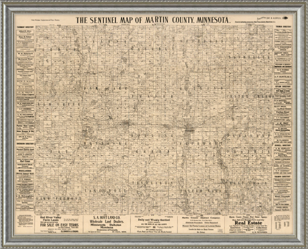 The Sentinel Map of Martin County, Minnesota, 1901