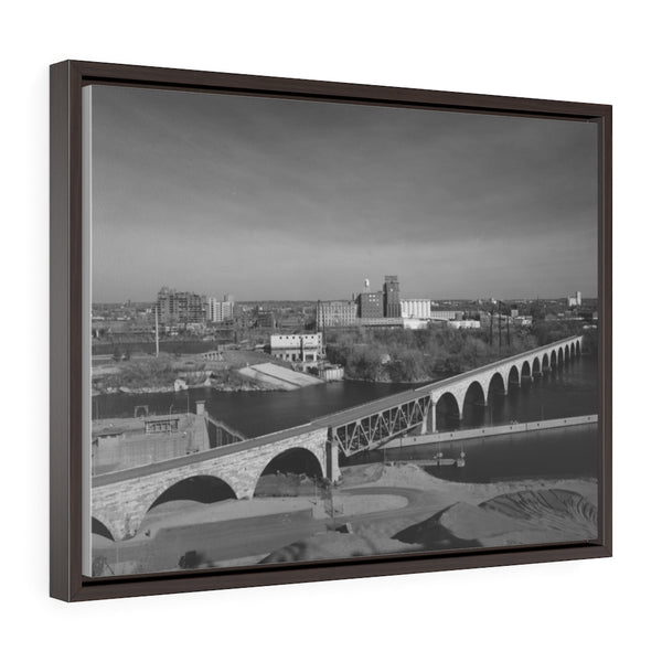 Minneapolis East Bank 1933 Horizontal Framed Premium Gallery Wrap Canvas