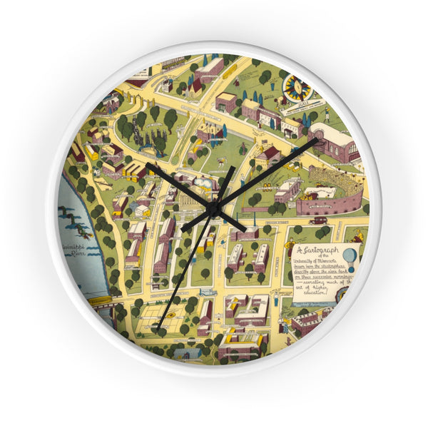 1935 Cartograph of the University of Minnesota Wall clock