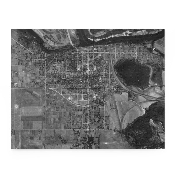 Aerial photo of Hastings Minnesota from 1937 Puzzle (120, 252, 500-Piece)