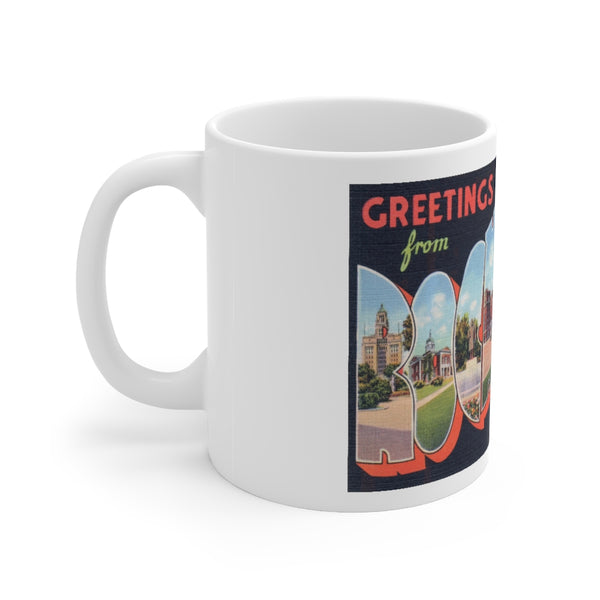 Vintage Greetings from Rochester Ceramic Mug 11oz
