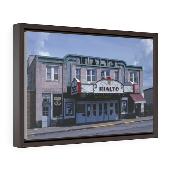 Rialto Theatre in Aitkin Minnesota Horizontal Framed Premium Gallery Wrap Canvas