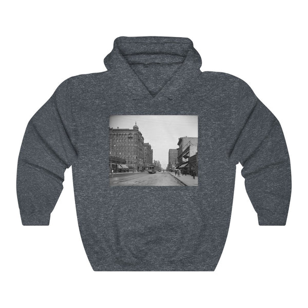 Hennepin Avenue in Downtown Minneapolis, Minnesota, 1908 Unisex Heavy Blend™ Hooded Sweatshirt