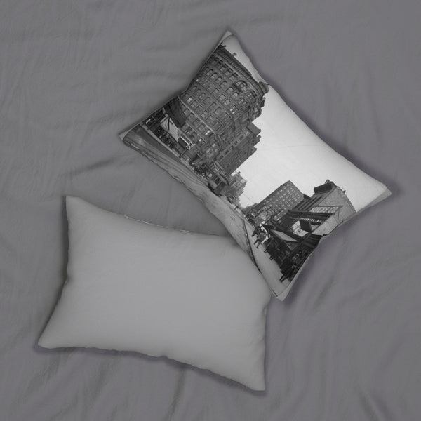 Hennepin Avenue in Downtown Minneapolis, Minnesota, 1908 Spun Polyester Lumbar Pillow