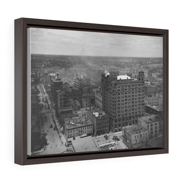 Historic View of Downtown Minneapolis Minnesota in 1902 Horizontal Framed Premium Gallery Wrap Canvas