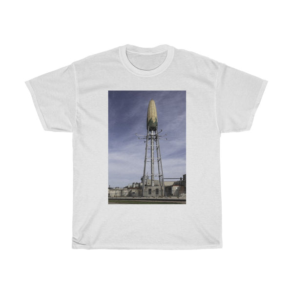 Corn-cob-shaped water tower in Rochester, Minnesota Unisex Heavy Cotton Tee