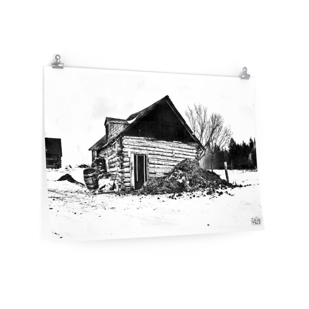 Log House near Duluth, Minnesota,  late 1800s, Premium Matte horizontal posters