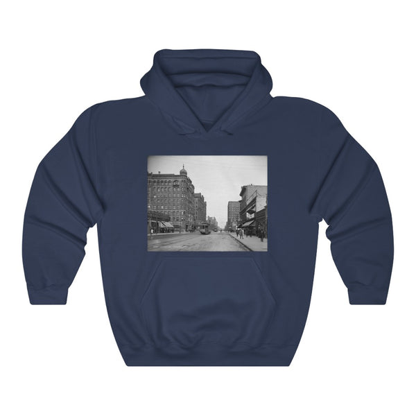 Hennepin Avenue in Downtown Minneapolis, Minnesota, 1908 Unisex Heavy Blend™ Hooded Sweatshirt