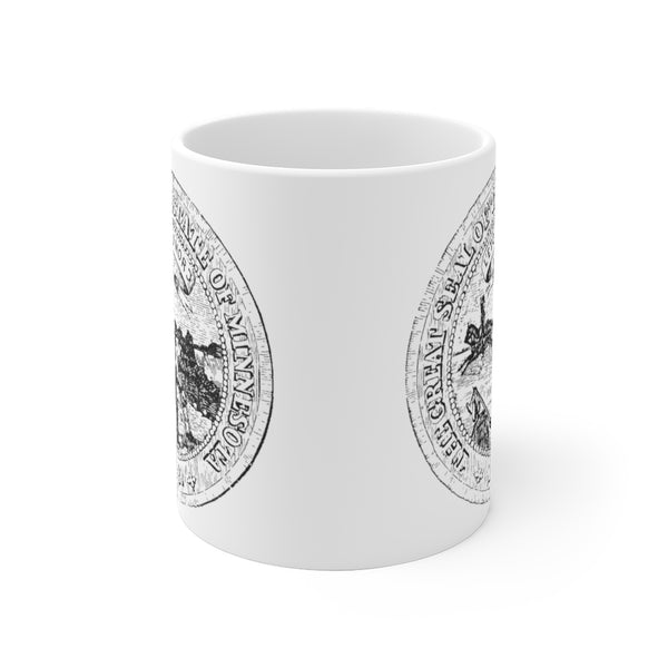 Minnesota State Seal White Ceramic Mug