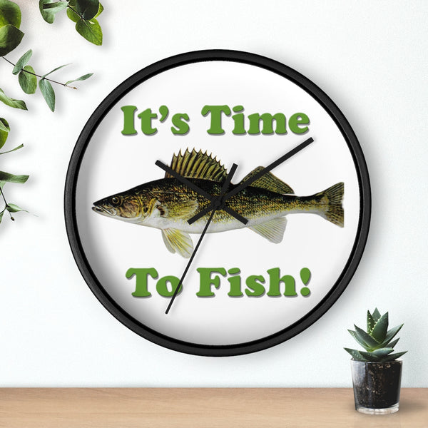 It's Time To Fish Wall clock