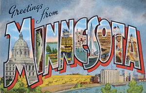 Greetings from Minnesota Postcard Reproduction