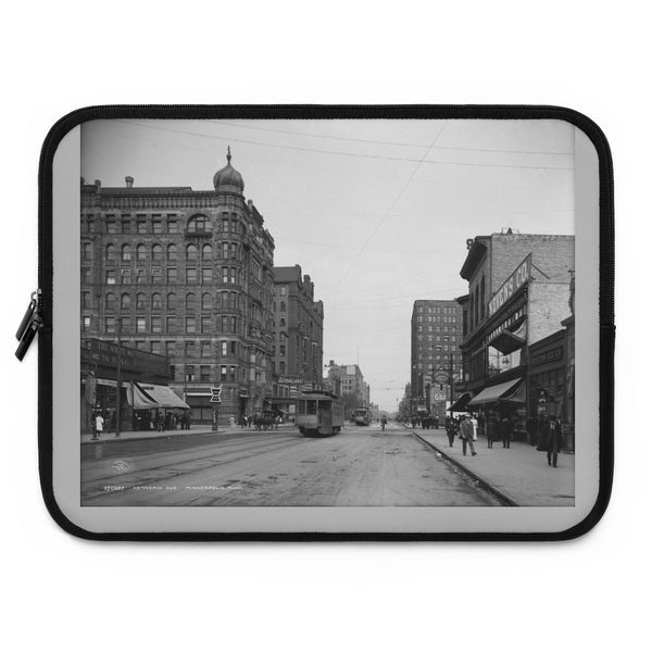 Hennepin Avenue in Downtown Minneapolis, Minnesota, 1908 Laptop Sleeve