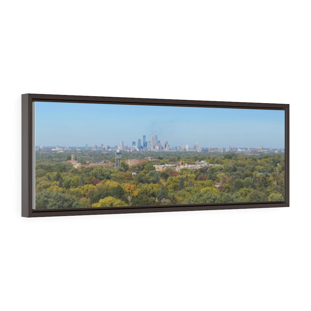 Minneapolis Skyline from Highland Water Tower, 2016, Horizontal Framed Premium Gallery Wrap Canvas