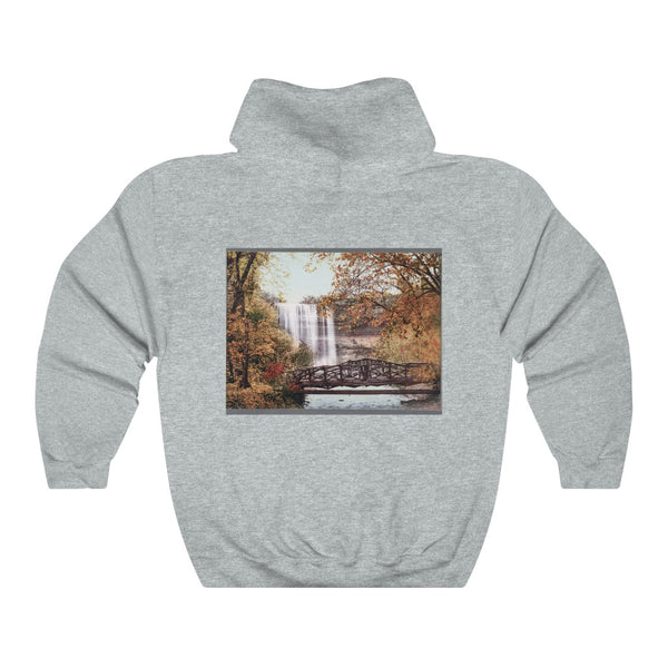 Vintage Minnehaha Falls in Autumn 1901 Unisex Heavy Blend™ Hooded Sweatshirt
