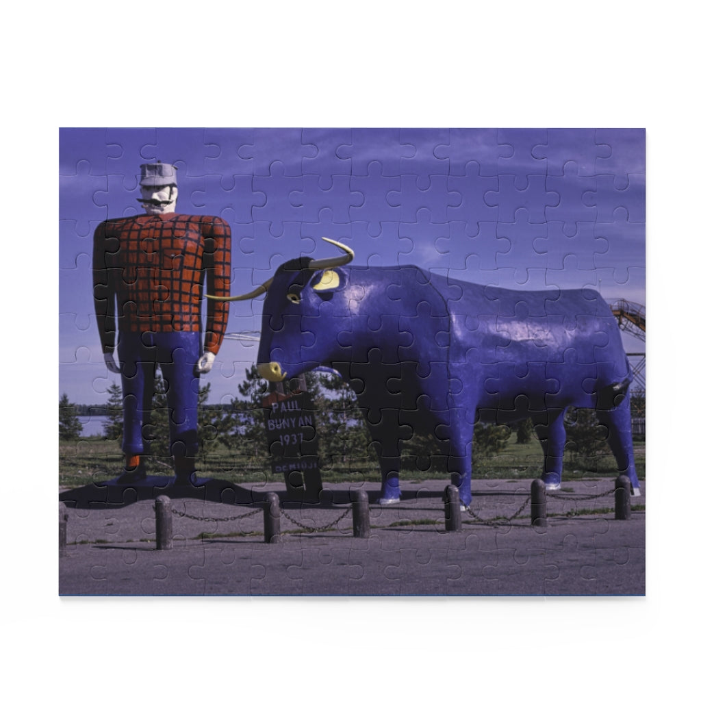 Paul Bunyan and Babe the Blue Ox Bemidji Puzzle (120, 252, 500-Piece)