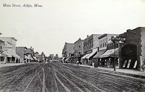 Main Street, Aitkin, Minnesota, 1905 Postcard Reproduction