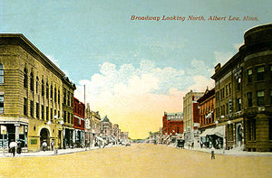 Broadway Looking North, Albert Lea, Minnesota, 1910s Print