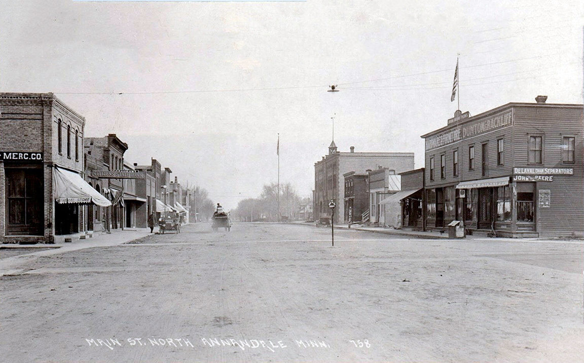 Main Street North, Annandale Minnesota, 1923 Print