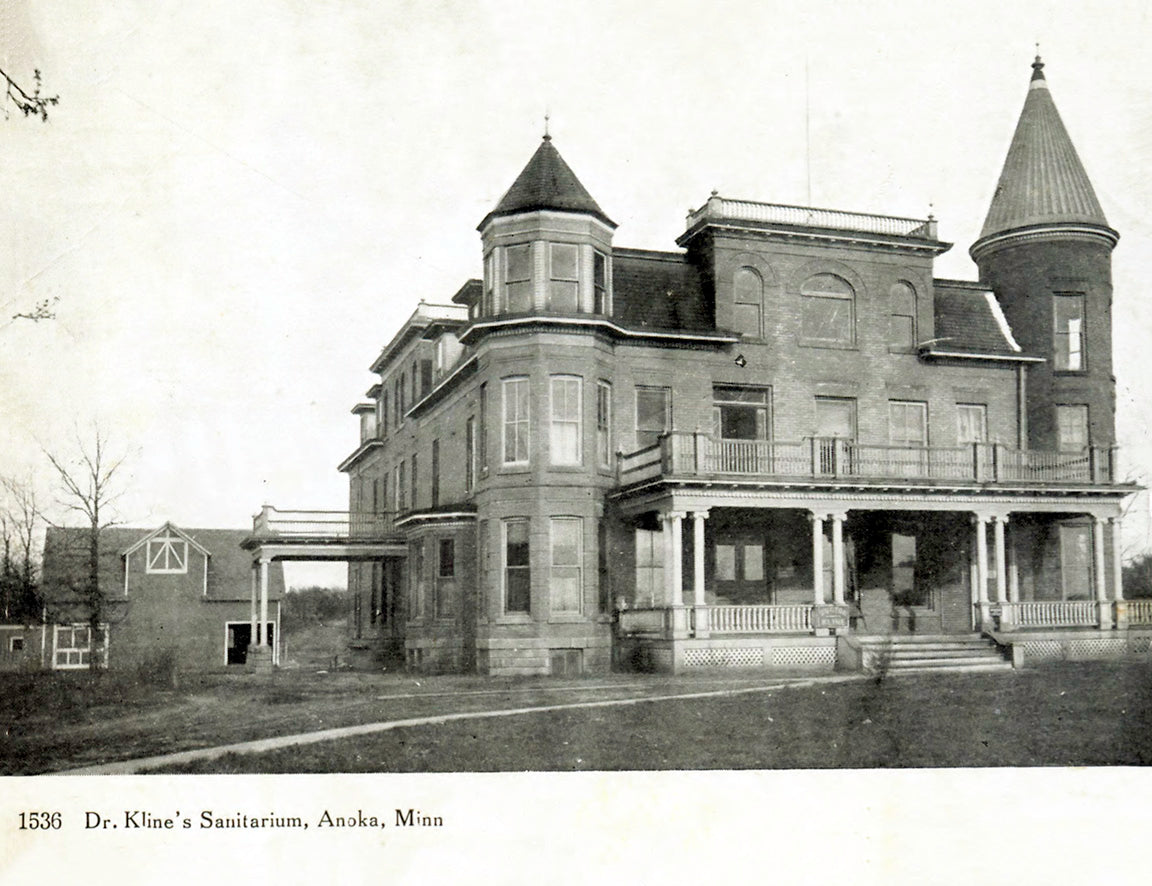 Dr. Kline's Sanitorium, Anoka, Minnesota, 1906 Postcard Reproduction