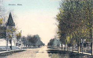 Street scene, Atwater, Minnesota, 1909 Print