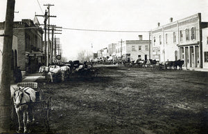 Street scene, Belle Plaine, Minnesota, 1905 Minnesota Postcard Reproduction