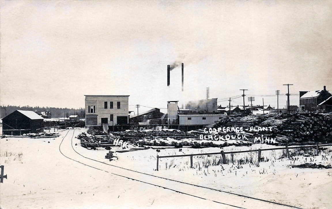 Cooperage Plant at Blackduck, Minnesota, 1910s Postcard Reproduction
