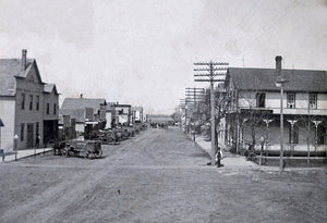 Street scene, Buffalo Lake, Minnesota, 1909 Postcard Reproduction
