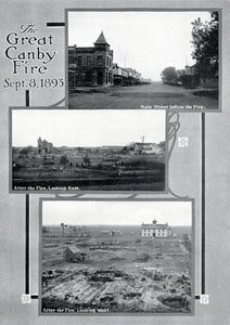 Before and After, Great Fire of Canby Minnesota 1893 Print