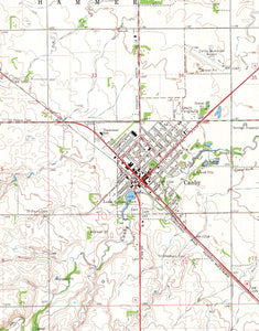Topographic Map of the Canby, Minnesota area, 1967 Print